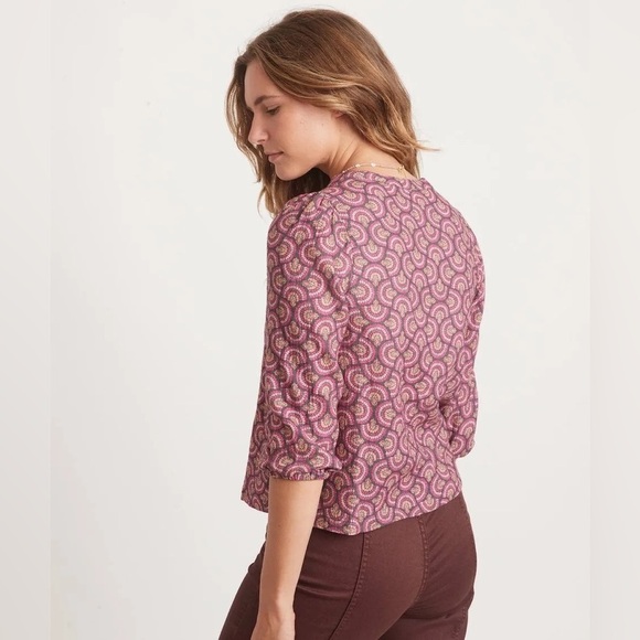 Marine Layer Colette Doublecloth Top Size Small - Picture 3 of 10